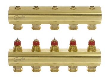 Danfoss FBH-Verteiler FHF 5 Kreise ohne Durchflussanzeige - 088U0505