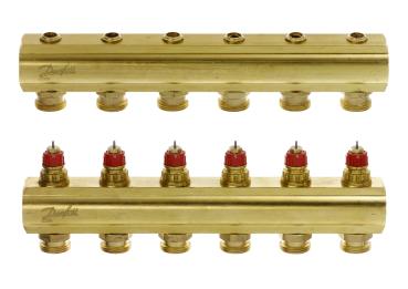 Danfoss FBH-Verteiler FHF 6 Kreise ohne Durchflussanzeige - 088U0506