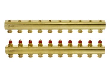 Danfoss FBH-Verteiler FHF 10 Kreise ohne Durchflussanzeiger - 088U0510