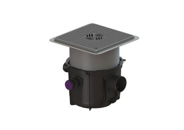 KESSEL Rückstaupumpanlage Pumpfix S DN 100, mit schwarzer Abdeckplatte - 280451s