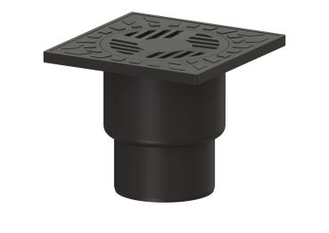 Kessel Hofablauf Alrondo DN 100 Kunstst. Auslauf senkrecht, bis 2 t befahrbar - 37287S