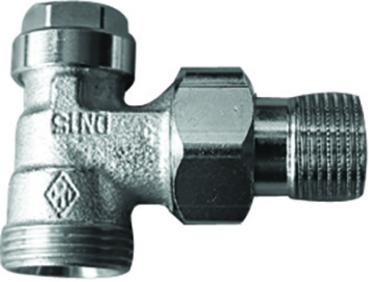 Heimeier Radiator-Verschraubung Regulux 1/2" Eck vernickelt m.3/4" AG - 0361-02.000