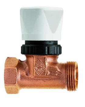 Heimeier Ventilunterteil 1/2" Durchgang Rotguss m.IG u.Regulierkappe f.Verteiler - 1302-02.000