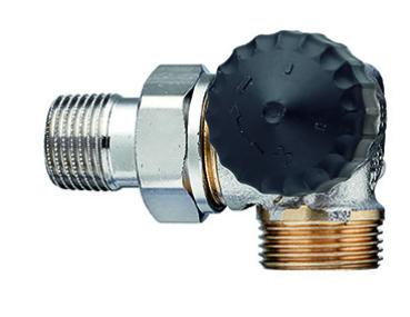 Heimeier Ventilunterteil 1/2" Winkeleck vernickelt Anschl.rechts m.3/4" AG - 2342-02.000