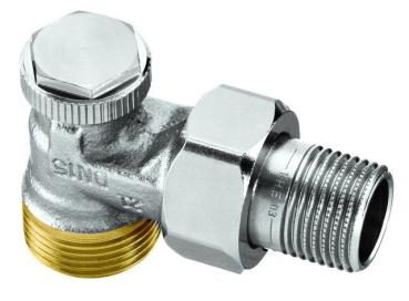 HEIMEIER Verschraubung Regutec G 3/4 AG Eckform DN 15 Rotguss vernickelt - 0365-02.000