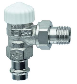 Heimeier Ventilunterteil V-exact II Eckform ViegaPress 15mm - 3717-15.000