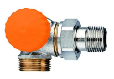 Heimeier Ventilunterteil Eclipse DN15 Winkeleck links vernickelt m.AG 3/4" - 3938-02.000