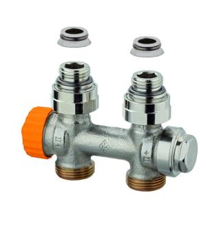 Heimeier Anschlussarmatur Eclipse DN15 Durchgang vernickelt NA 50mm - 3865-02.000