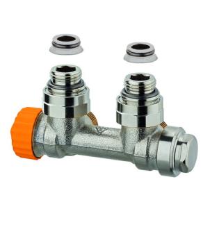 Heimeier Anschlussarmatur Eclipse DN15 Eckform vernickelt NA 50mm - 3866-02.000