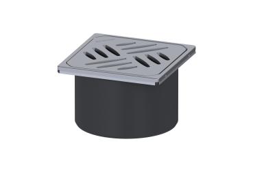 KESSEL Aufsatzstück aus ABS Designrost Edelstahl Kessel - 48225