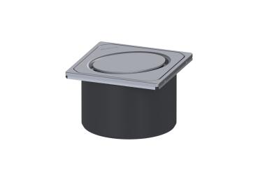 KESSEL Aufsatzstück aus ABS Designrost Edelstahl Oval - 48226