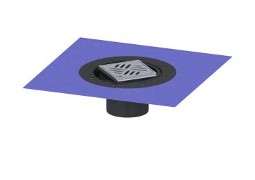 KESSEL Dünnbettaufsatzstück aus ABS, Rost Kessel 120x120, V4A, L15  - 48204