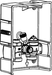 Oventrop Einzelraumregelung "Unibox EBV" Thermostatventil mit Bypass, ohne Deckel 1022676