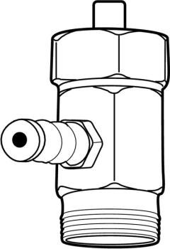 Heimeier TA Meßnippel mit Ventil R 1/4 x 90 mm, für CBI II - 52179601