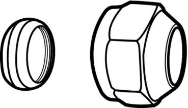 Heimeier Anschlusskupplung TA 16mm x M22 IG f.Metallrohre - 53372416