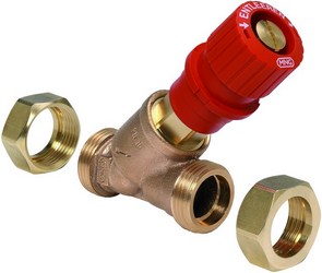 Honeywell Strangabsperrv. Kombi-3-Plus Rotguss, AG, DN 25 - V5000X0025