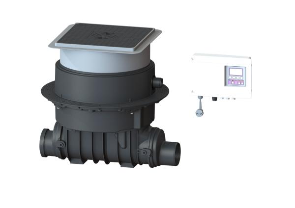 KESSEL Rückstauhebeanlage Ecolift DN 100, für Bodenplatte,schwarze Abdeck.  - 21100S