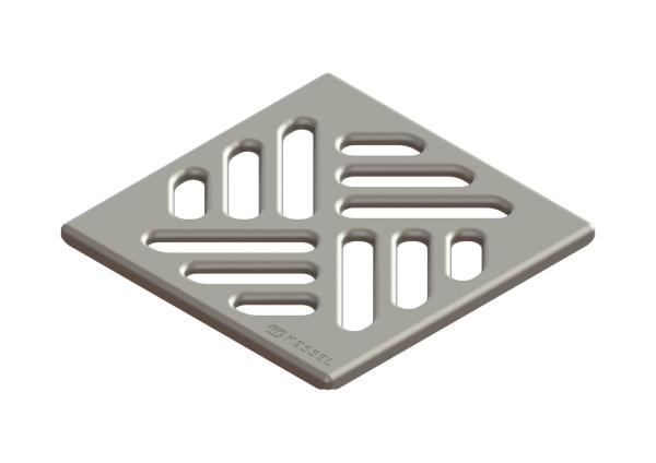 KESSEL Schlitzrost aus Edstahl 1.4301, 138x138 mm - 27154