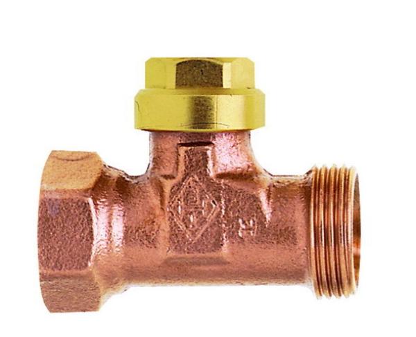 Heimeier Rücklauf-Verschraubung 1/2" Rotg.m.Innengew. Handantrieb f.Verteiler - 0402-02.000