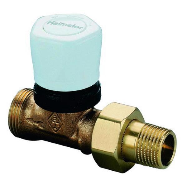 Heimeier Ventilunterteil 1/2" Durchgang Rotg.m.Schraubn. u.Regulierkappe f.Vert. - 1304-02.000