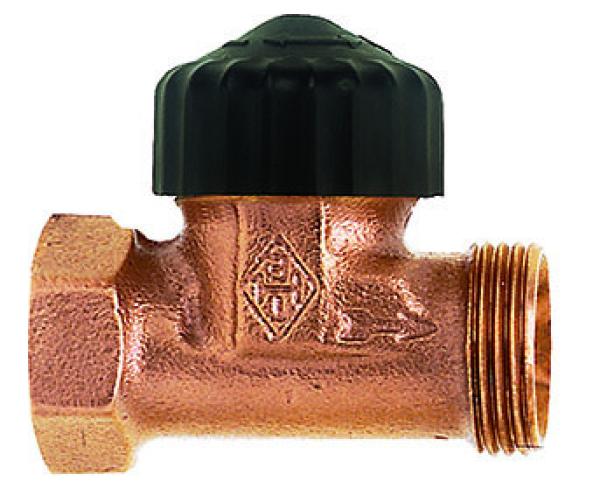 HEIMEIER Vorlauf-Regulierventil Rp 1/2 IG x G 3/4 AG, mit Bauschutzkappe - 1322-02.000