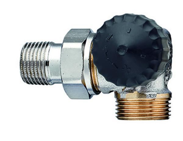 Heimeier Ventilunterteil 1/2" Winkeleck vernickelt Anschl.rechts m.3/4" AG - 2342-02.000