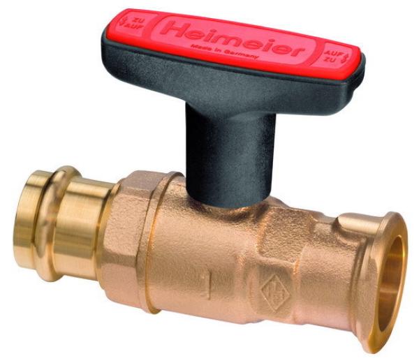 Heimeier Pumpenkugelhahn Globo P 28mm x 1" m.Pressanschl. Viega Sanpress - 0622-28.000