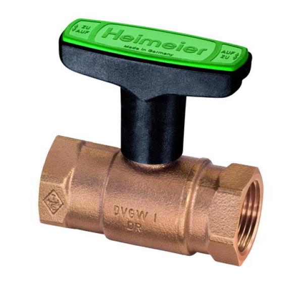 Heimeier Trinkw.-Kugelhahn Globo D DN 32 R 1 1/4"xR 1 1/4" Rotguss m.Innengewinde - 0670-05.000