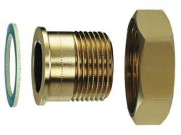 HEIMEIER Verschraubung mit Schraubnippel Rotguss, R 1/2, für DN 15, flachdichtend - 0675-02.350