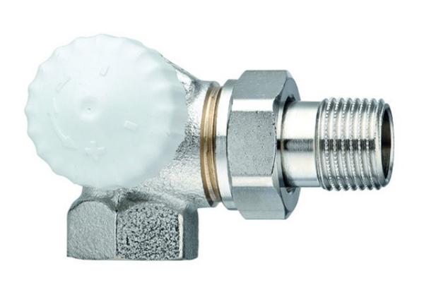 Heimeier Ventilunterteil V-exact II Winkeleck links vernickelt DN 15 - 3713-02.000