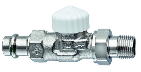Heimeier Ventilunterteil V-exact II Durchgang ViegaPress 15mm - 3718-15.000