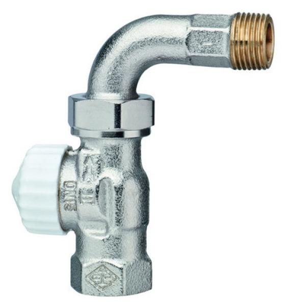 Heimeier Ventilunterteil V-exact II mit Bogenverschraubung DN 15 - 3756-02.000