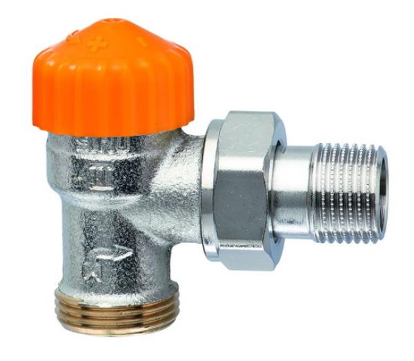 Heimeier Ventilunterteil Eclipse DN15 Eckform vernickelt m.AG 3/4" - 3935-02.000