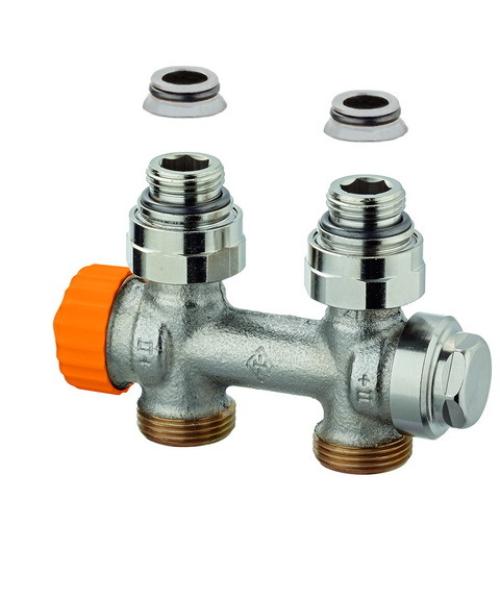 Heimeier Anschlussarmatur Eclipse DN15 Durchgang vernickelt NA 50mm - 3865-02.000