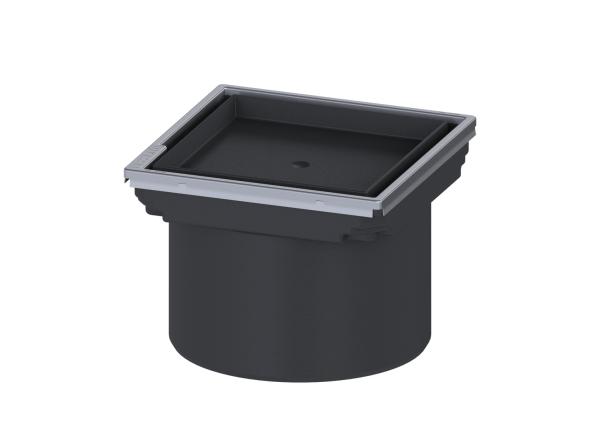 KESSEL Aufsatzstück aus ABS m. befliesbarer Abdeckung, Rahmen Edelst - 48211