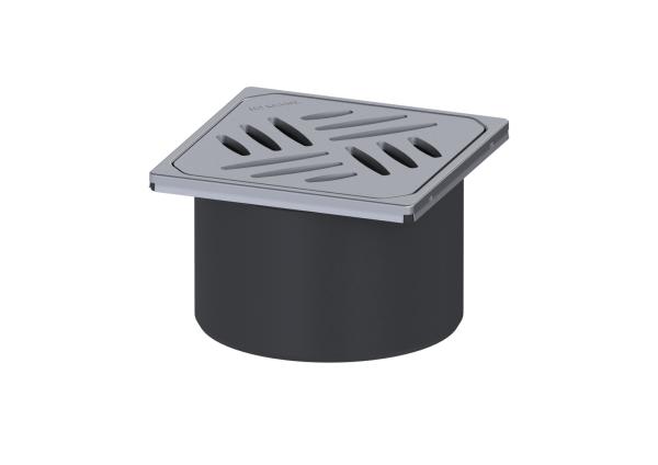 KESSEL Aufsatzstück aus ABS Designrost Edelstahl Kessel - 48225