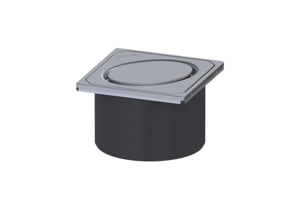 KESSEL Aufsatzstück aus ABS Designrost Edelstahl Oval - 48226