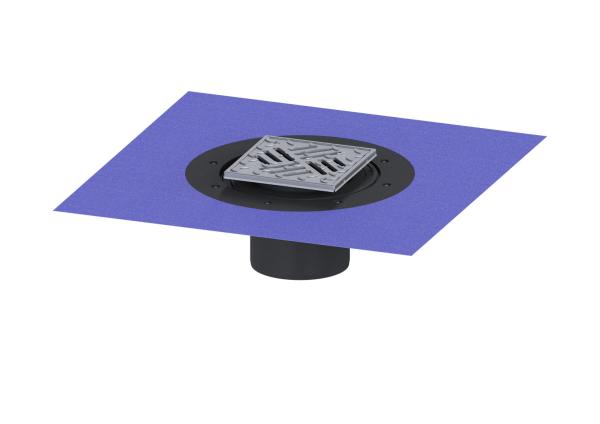 KESSEL Dünnbettaufsatz 138 x 138 mm, Schlitzrost - 48907