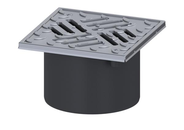 KESSEL Aufsatzstück 138 x 138 mm, Schlitzrost - 48176